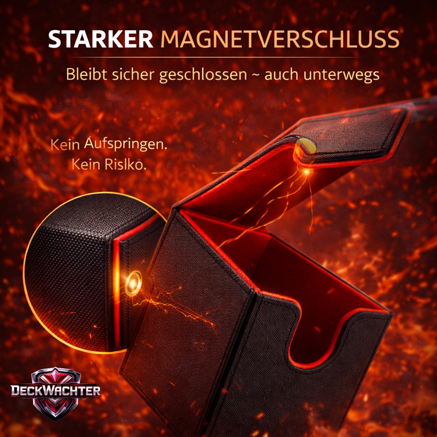 Deck Box – Premium Kartenbox für 160+ Karten – Magnetverschluss & Samt-Innenfutter