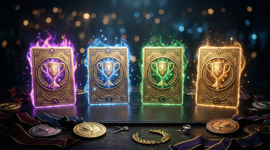 Pokemon Weltmeisterschafts-Decks 2025 - Vier Champion Decks mit goldenen Karten und Trophäen