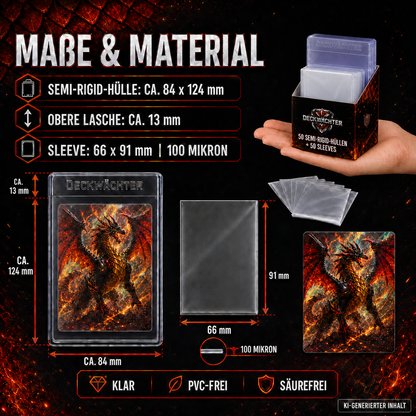 Semi-Rigid Holder – 50 Card Saver + 50 Penny Sleeves