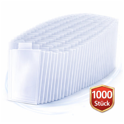 Tab Sleeves – Penny Sleeves mit Zuglasche für Toploader | Schonende Kartenentnahme | 100–1000 Stück