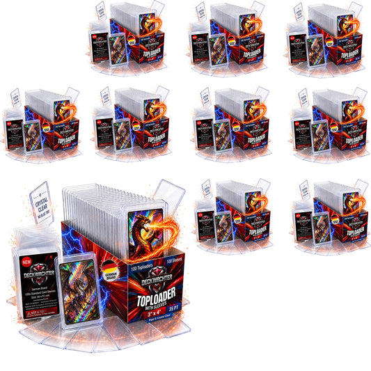 1000 Toploader + 1000 Sleeves Set 3"x4" für TCG Sammelkarten