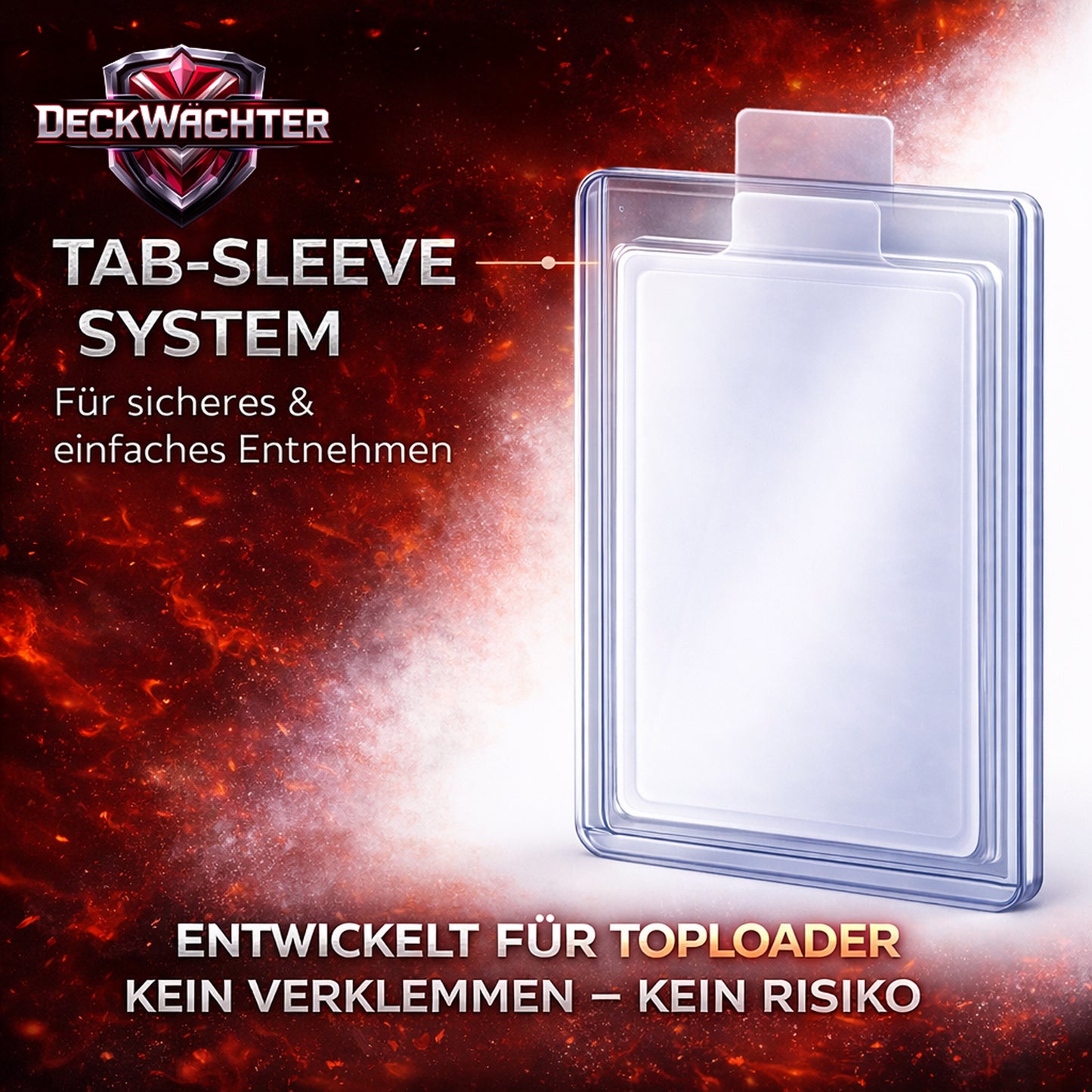 Tab Sleeves – Penny Sleeves mit Zuglasche für Toploader | Schonende Kartenentnahme | 100–1000 Stück