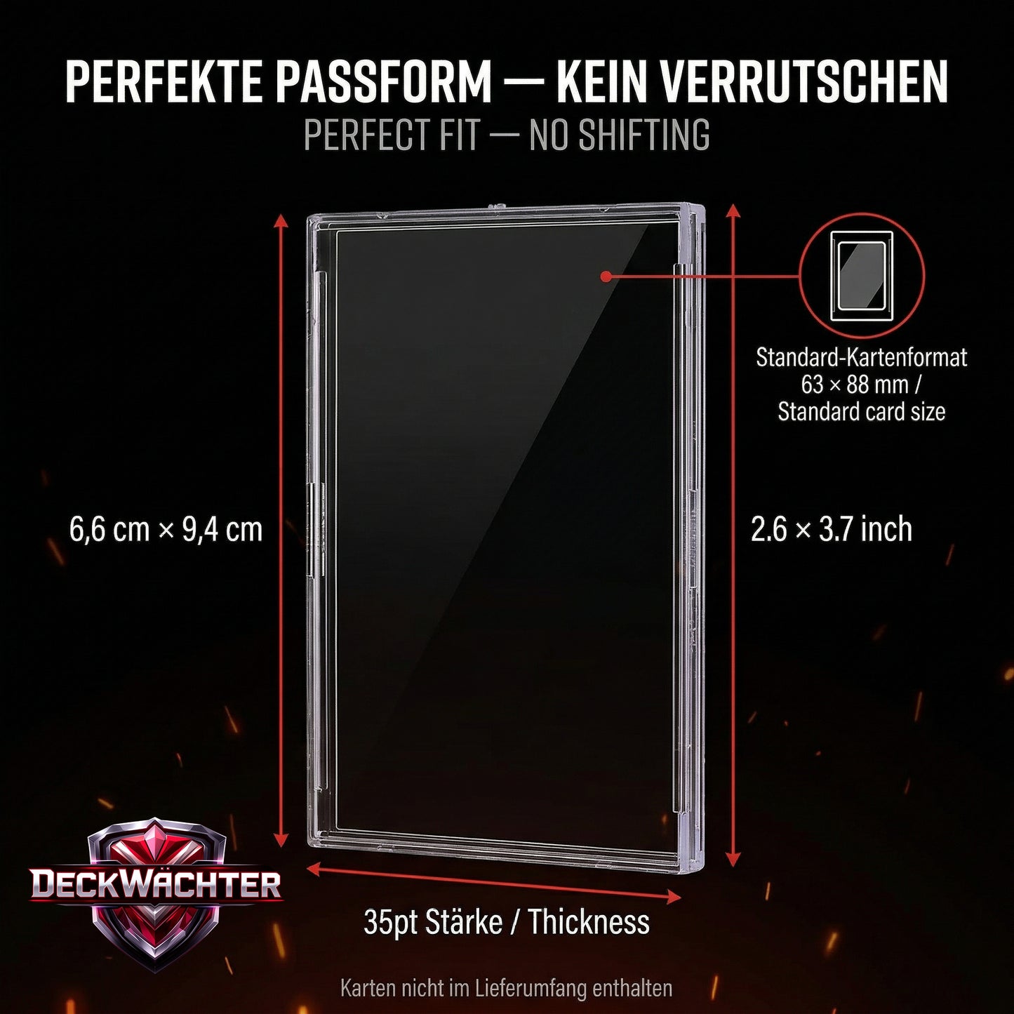 DeckWächter Snap Cases für Sammelkarten – Toploader Cases Set | Pokémon, MTG, Yu-Gi-Oh!, Sportkarten