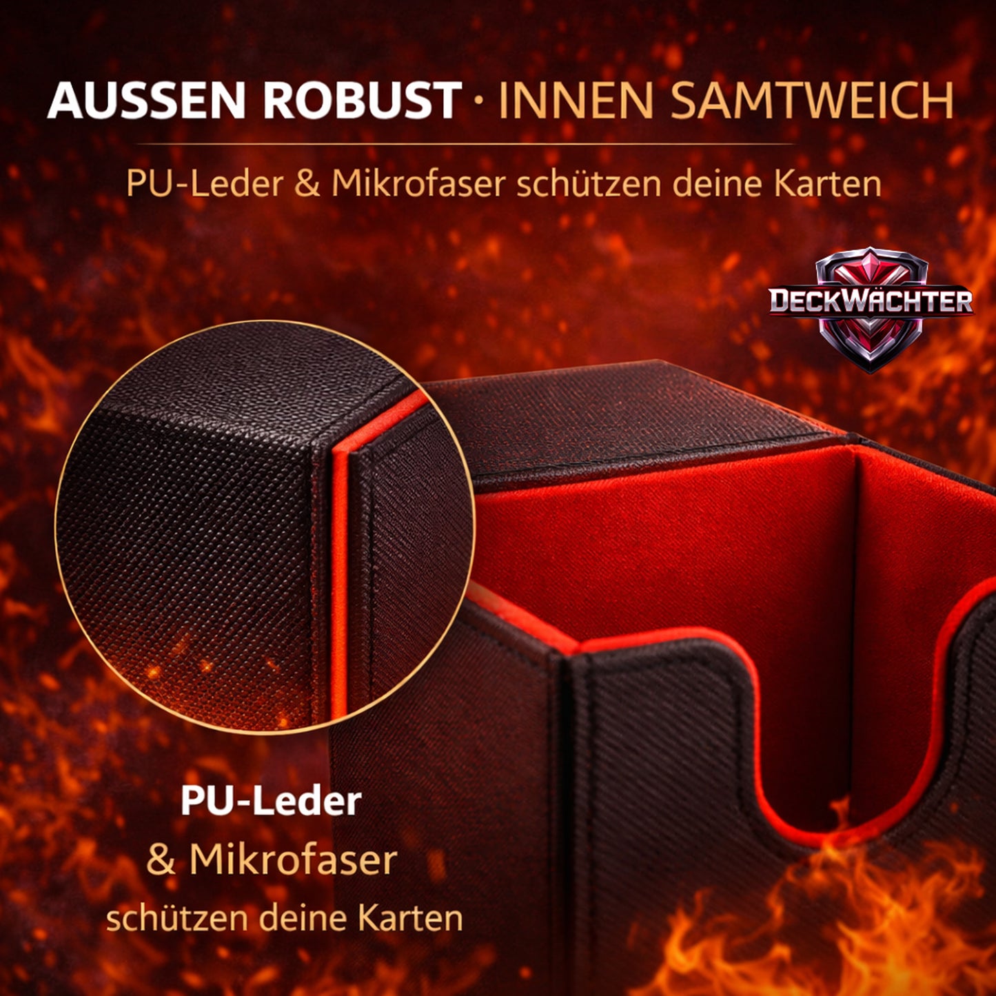 Deck Box – Premium Kartenbox für 160+ Karten – Magnetverschluss & Samt-Innenfutter