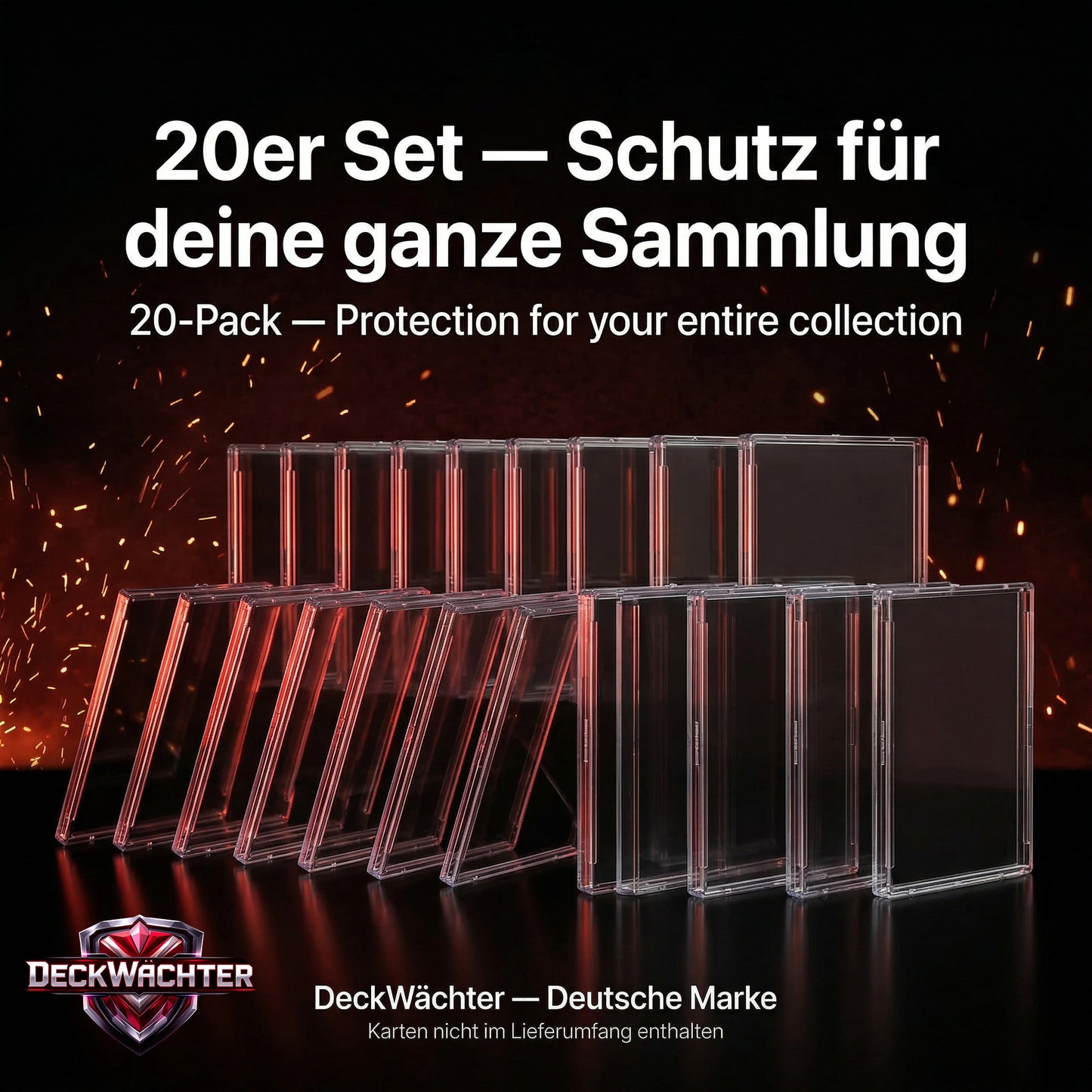 DeckWächter Snap Cases für Sammelkarten – Toploader Cases Set | Pokémon, MTG, Yu-Gi-Oh!, Sportkarten