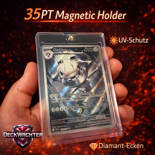 Magnetischer Kartenhalter 35PT – Transparente Premium Kartenhülle mit UV-Schutz – Für Sammel- & Trading Cards