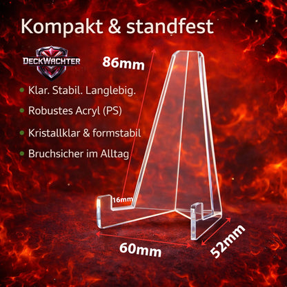 Acryl Kartenständer – 5er Set Klarer Display-Ständer für Sammelkarten, PSA Slabs & Magnet-Hüllen