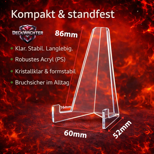 Acryl Kartenständer – 5er Set Klarer Display-Ständer für Sammelkarten, PSA Slabs & Magnet-Hüllen