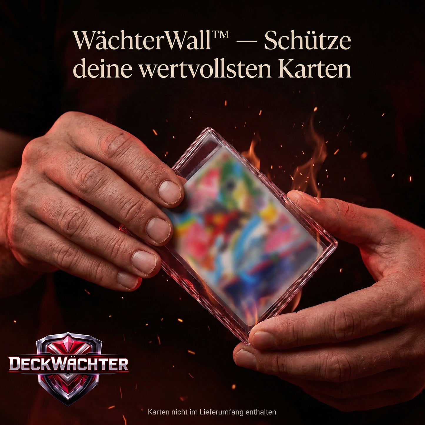DeckWächter WächterWall™ – Magnetische Snap Case Wandhalterung für TCG Sammelkarten – Kein Bohren – Flexibel & Erweiterbar