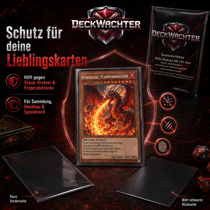 Card Sleeves 66x91 mm Standardgröße – passend für TCG-, Sport- und Sammelkarten
