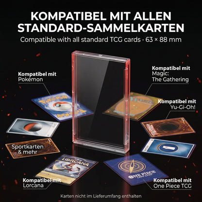 DeckWächter Snap Cases für Sammelkarten – Toploader Cases Set | Pokémon, MTG, Yu-Gi-Oh!, Sportkarten