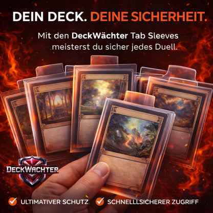 Tab Sleeves – Penny Sleeves mit Zuglasche für Toploader | Schonende Kartenentnahme | 100–1000 Stück