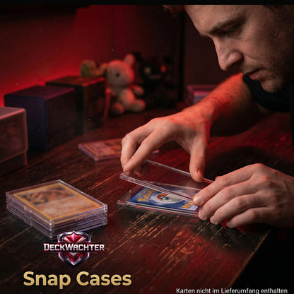 DeckWächter Snap Cases für Sammelkarten – Toploader Cases Set | Pokémon, MTG, Yu-Gi-Oh!, Sportkarten