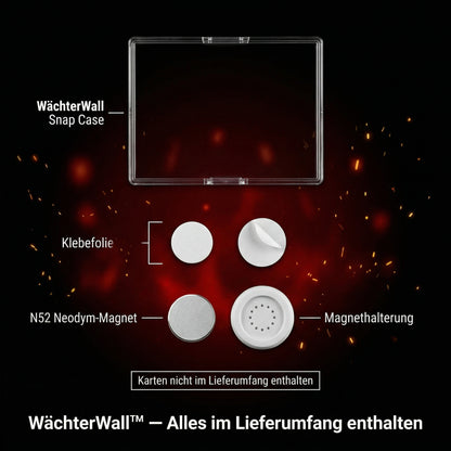 DeckWächter WächterWall™ – Magnetische Snap Case Wandhalterung für TCG Sammelkarten – Kein Bohren – Flexibel & Erweiterbar