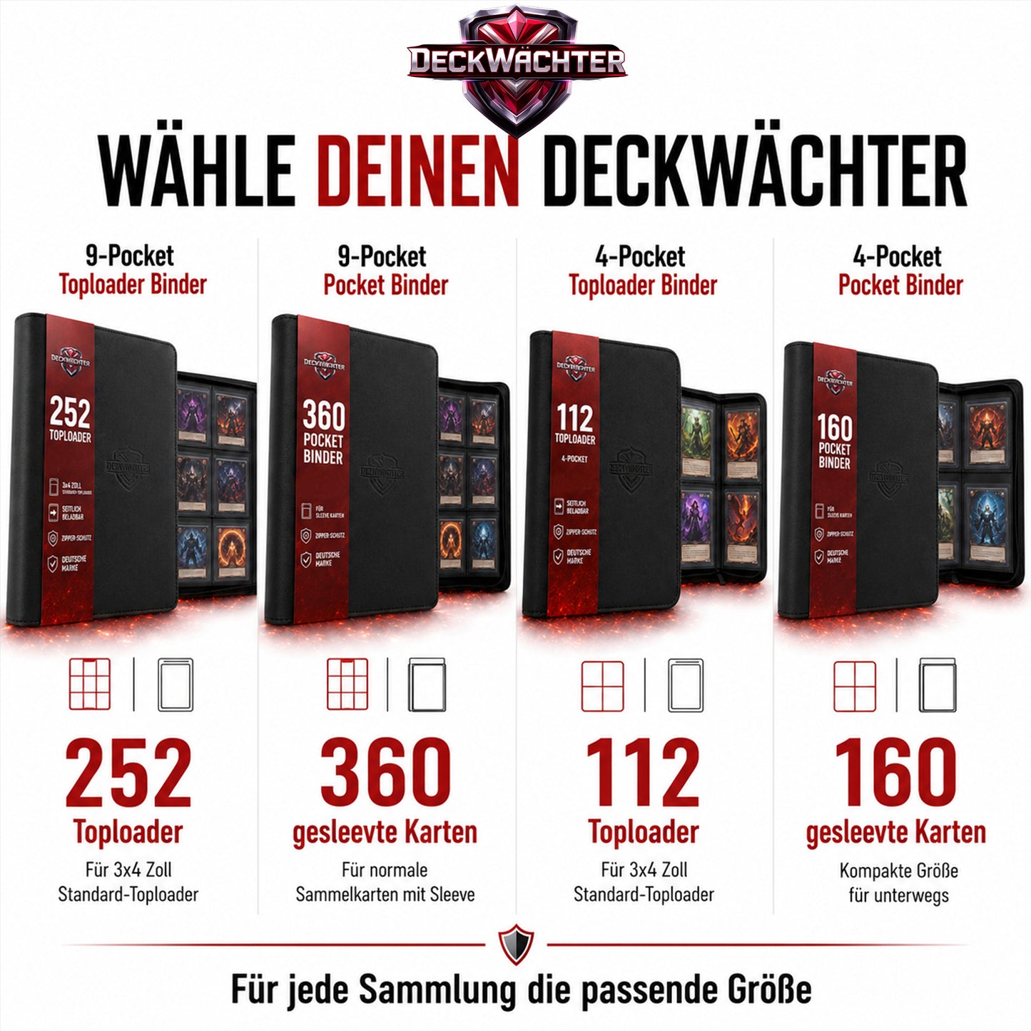 DeckWächter Kartenbinder mit 4- und 9-Pocket Varianten