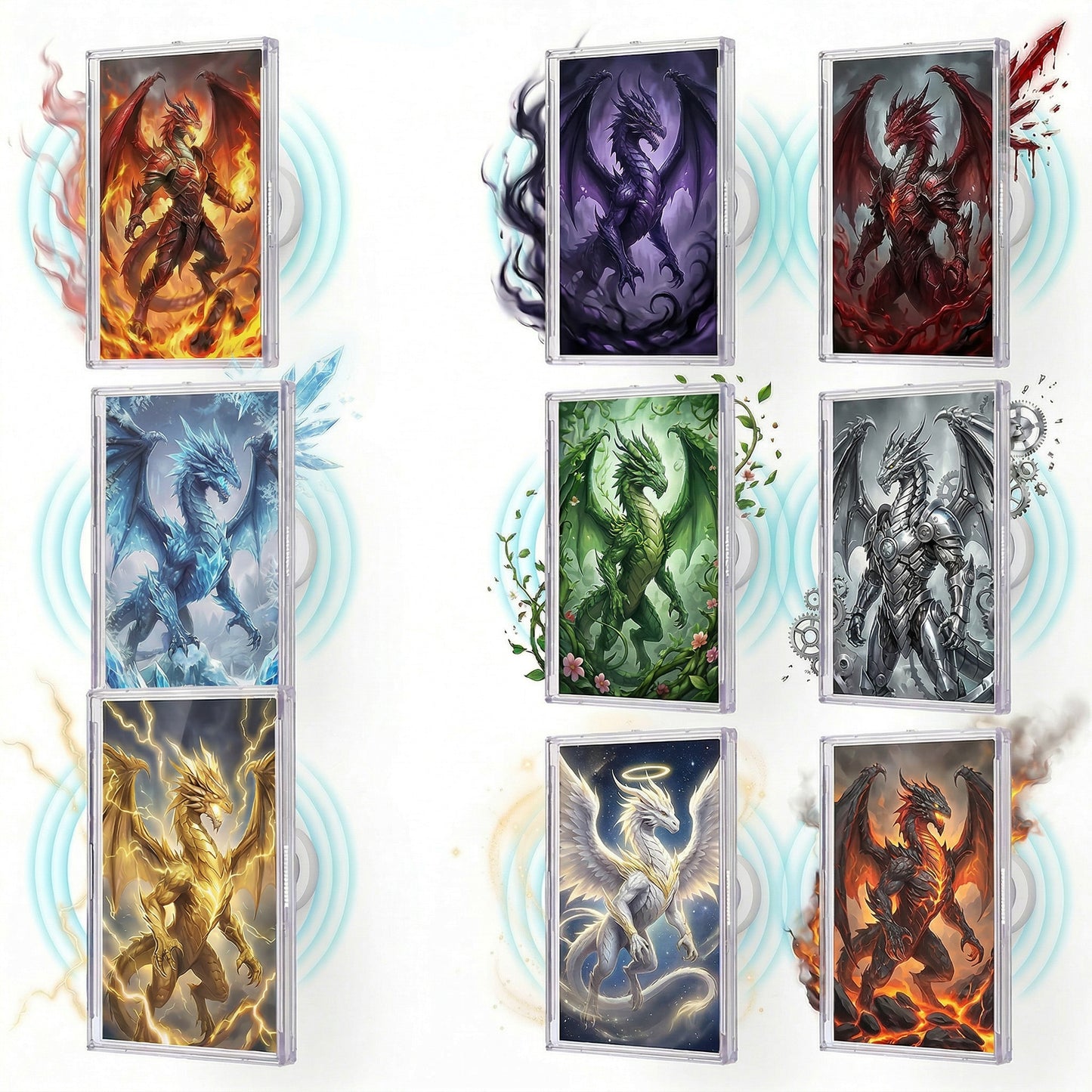 DeckWächter WächterWall™ – Magnetische Snap Case Wandhalterung für TCG Sammelkarten – Kein Bohren – Flexibel & Erweiterbar