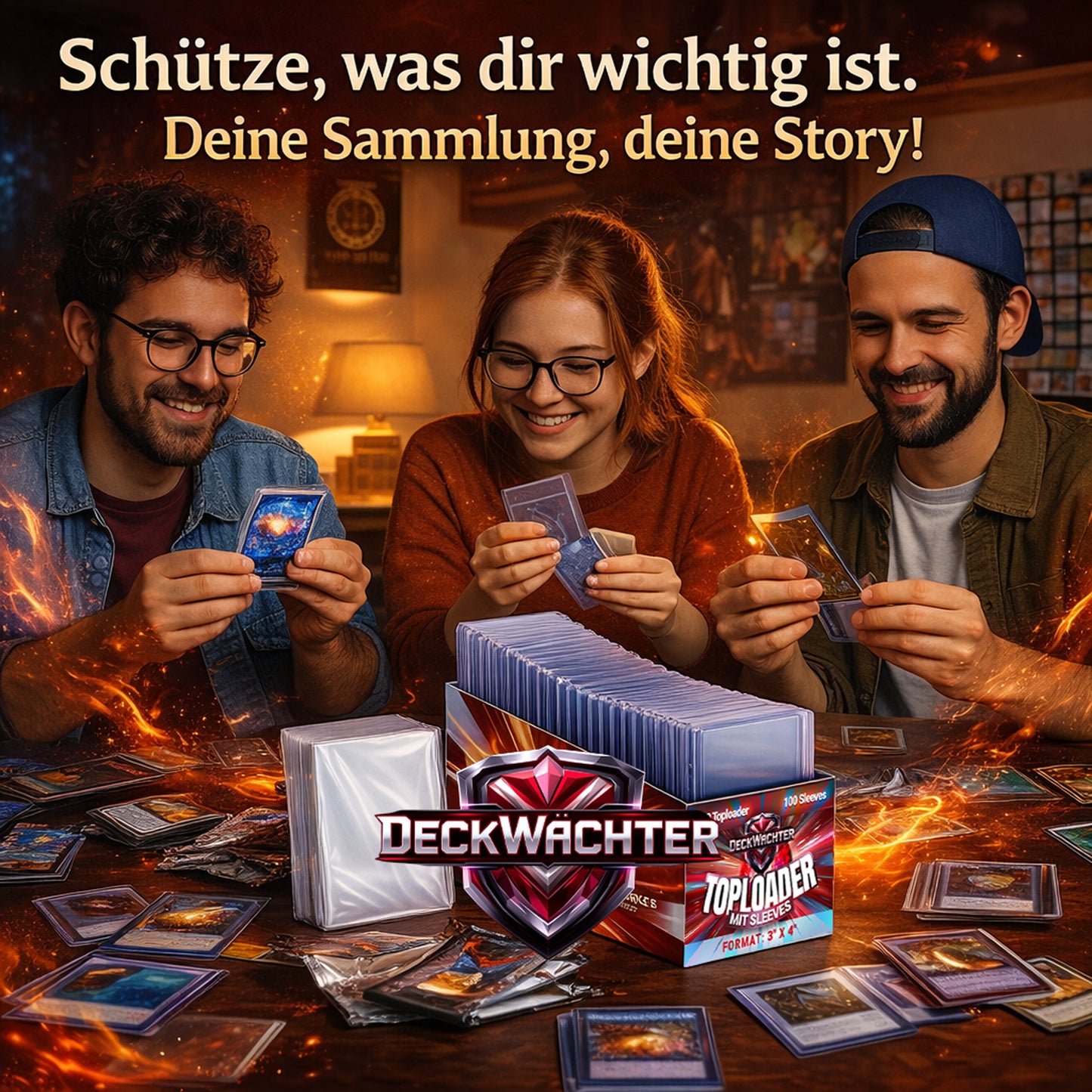 20 Einheiten Toploader Karton Mega Paket 2000 Toploader + 2000 Penny Sleeves