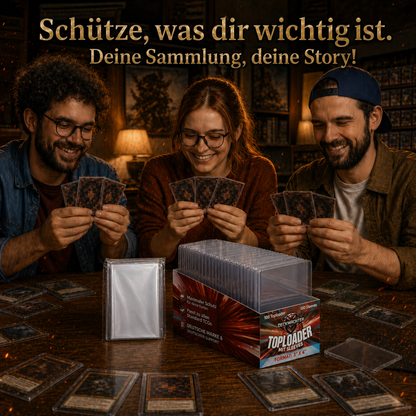 300 Toploader + 300 Sleeves Set 3"x4" für TCG Sammelkarten