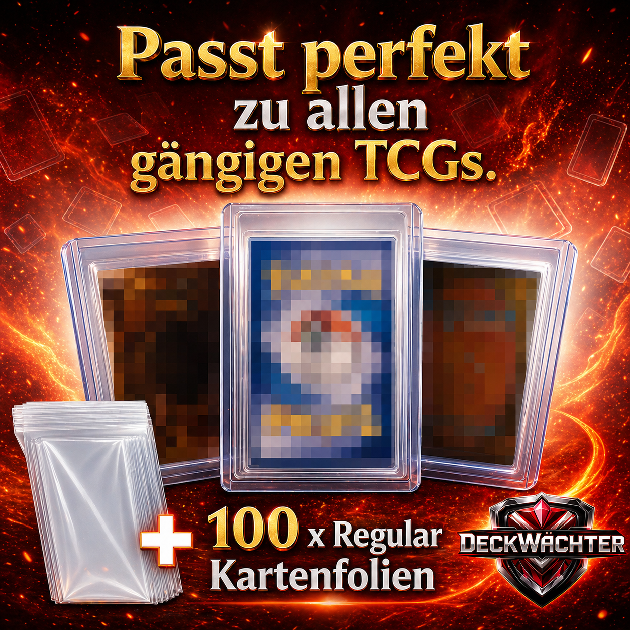 400 Toploader + 400 Sleeves Set 3"x4" für TCG Sammelkarten
