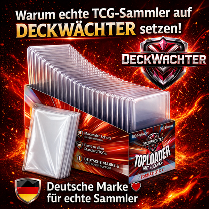 400 Toploader + 400 Sleeves Set 3"x4" für TCG Sammelkarten