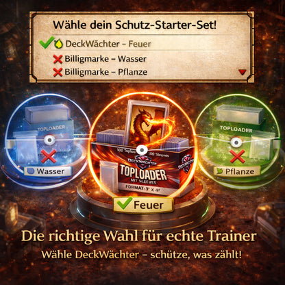 20 Einheiten Toploader Karton Mega Paket 2000 Toploader + 2000 Penny Sleeves