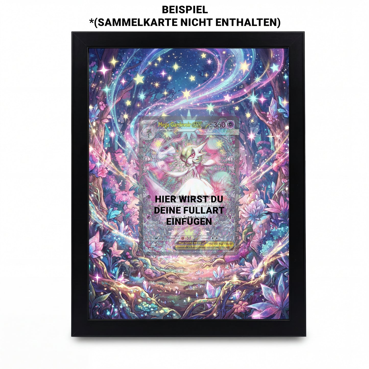 Individuelles Karten-Frame-Insert (20 × 15 cm) Künstlerische Hintergrund-Erweiterung für Full-Art-Sammelkarten | FIRST EDITION DEAL – NUR DIE ERSTEN SAMMLER SPAREN