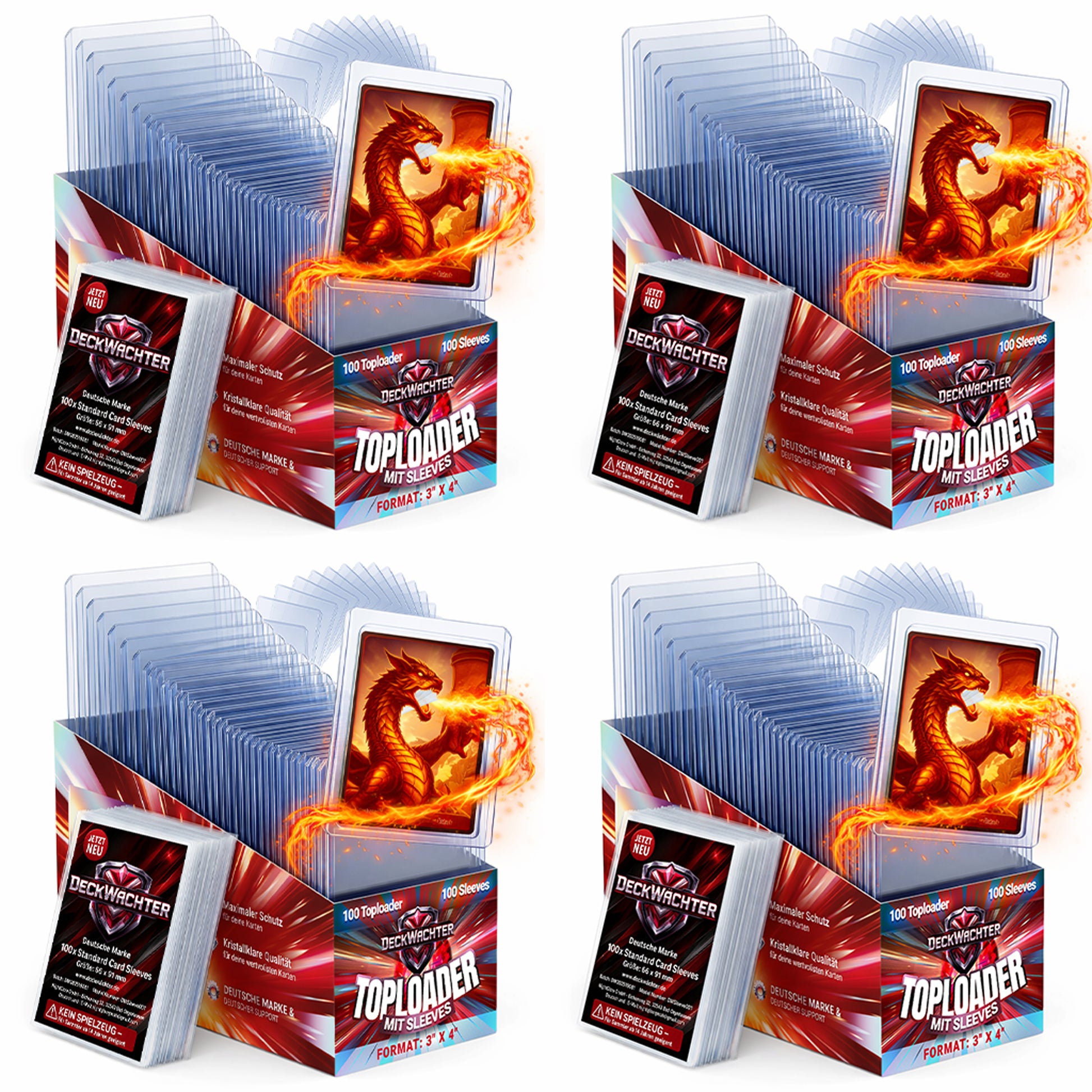 400 Toploader 400 Sleeves Set DeckWächter