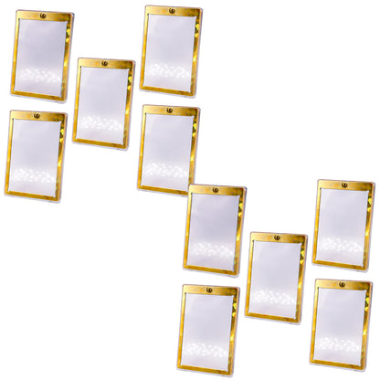Magnetkartenhalter – Hologramm-Rahmen Gold oder Silber | UV-Schutz | Premium Display & Schutz | Kompatibel mit Pokémon, Magic & Yu-Gi-Oh! Karten