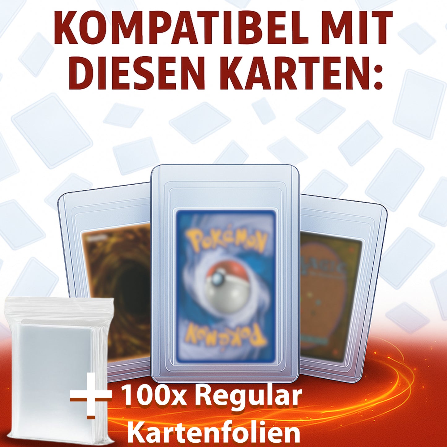Toploader Sleeves Set 3"x4" für TCG Sammelkarten 200 im Set