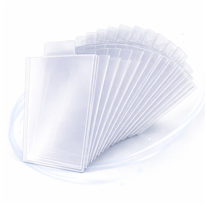 Tab Sleeves – Penny Sleeves mit Zuglasche für Toploader | Schonende Kartenentnahme | 100–1000 Stück