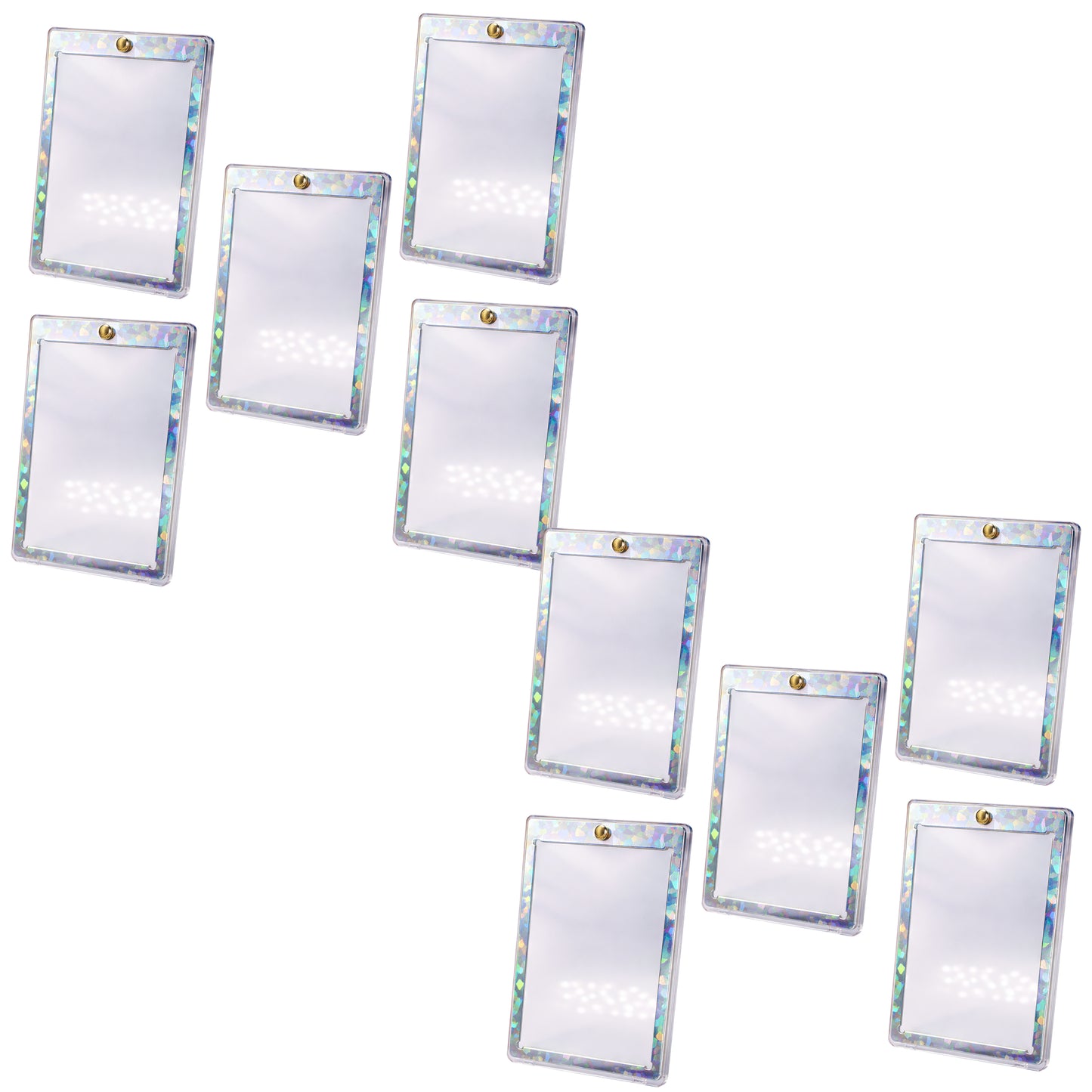 Magnetkartenhalter – Hologramm-Rahmen Gold oder Silber | UV-Schutz | Premium Display & Schutz | Kompatibel mit Pokémon, Magic & Yu-Gi-Oh! Karten