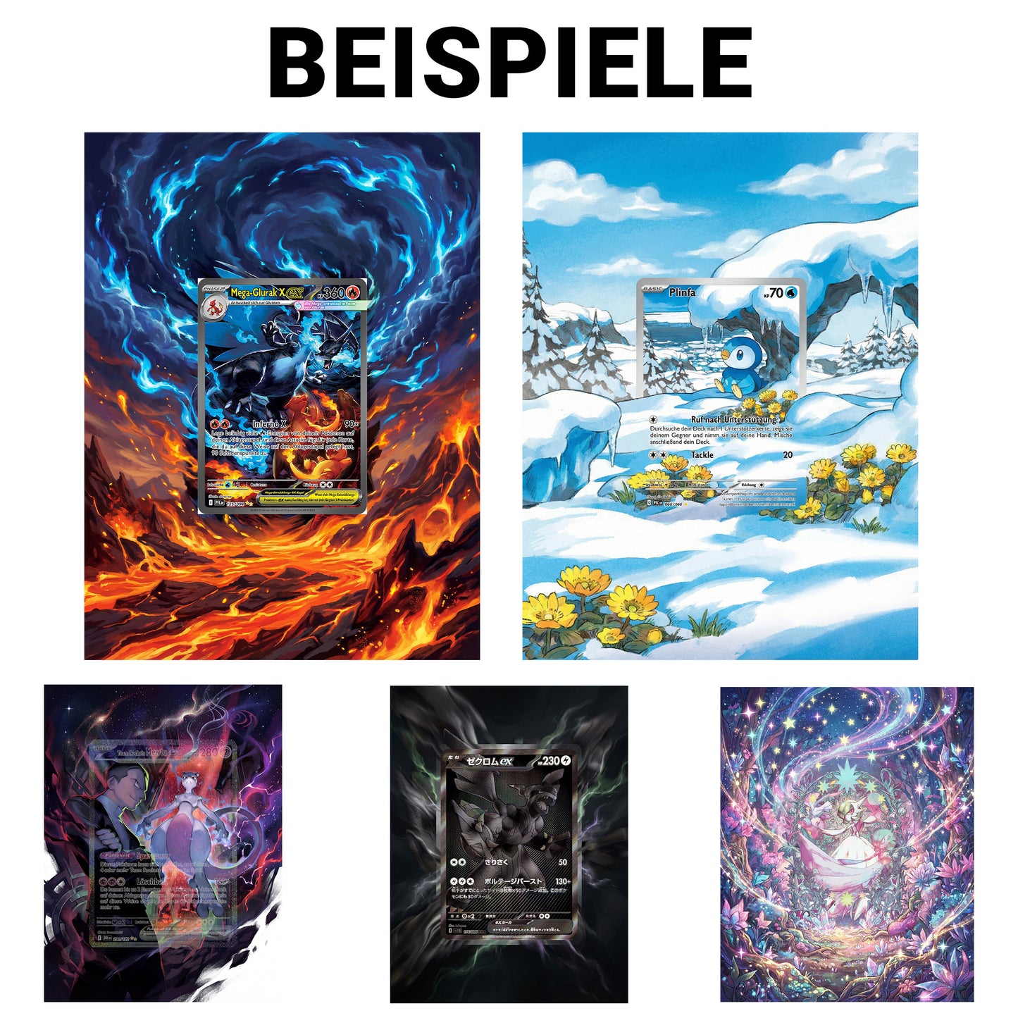 Individuelles Karten-Frame-Insert (20 × 15 cm) Künstlerische Hintergrund-Erweiterung für Full-Art-Sammelkarten | FIRST EDITION DEAL – NUR DIE ERSTEN SAMMLER SPAREN
