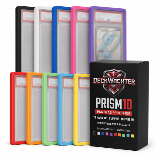 DeckWächter PRISM10 – 10 Hard-TPU Bumper für PSA Slabs