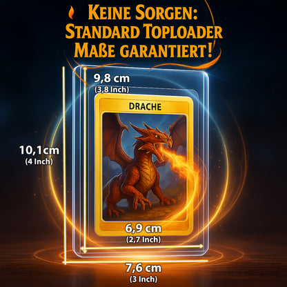 Toploader Sleeves Set 3"x4" für TCG Sammelkarten 200 im Set