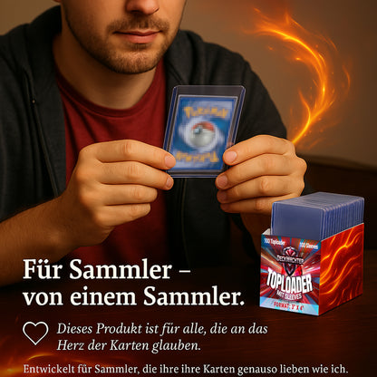 Toploader Sleeves Set 3"x4" für TCG Sammelkarten 200 im Set