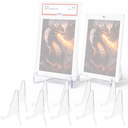 Acryl Kartenständer – 5er Set Klarer Display-Ständer für Sammelkarten, PSA Slabs & Magnet-Hüllen