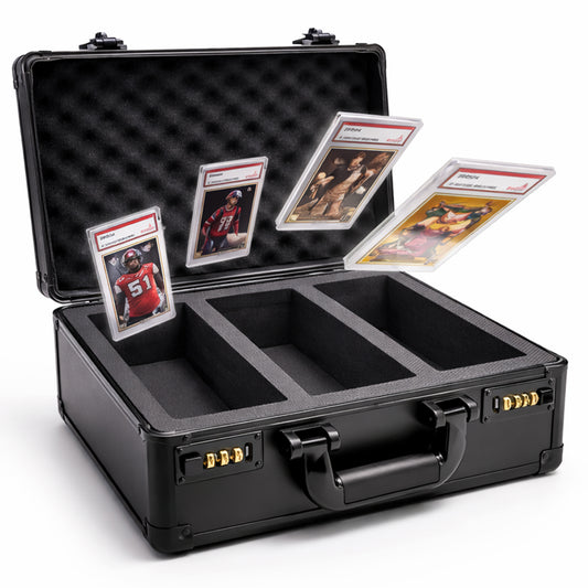 Karten-Koffer für Graded Cards – Abschließbarer Sammelkarten Koffer aus Aluminium | Für PSA, BGS, SGC & mehr